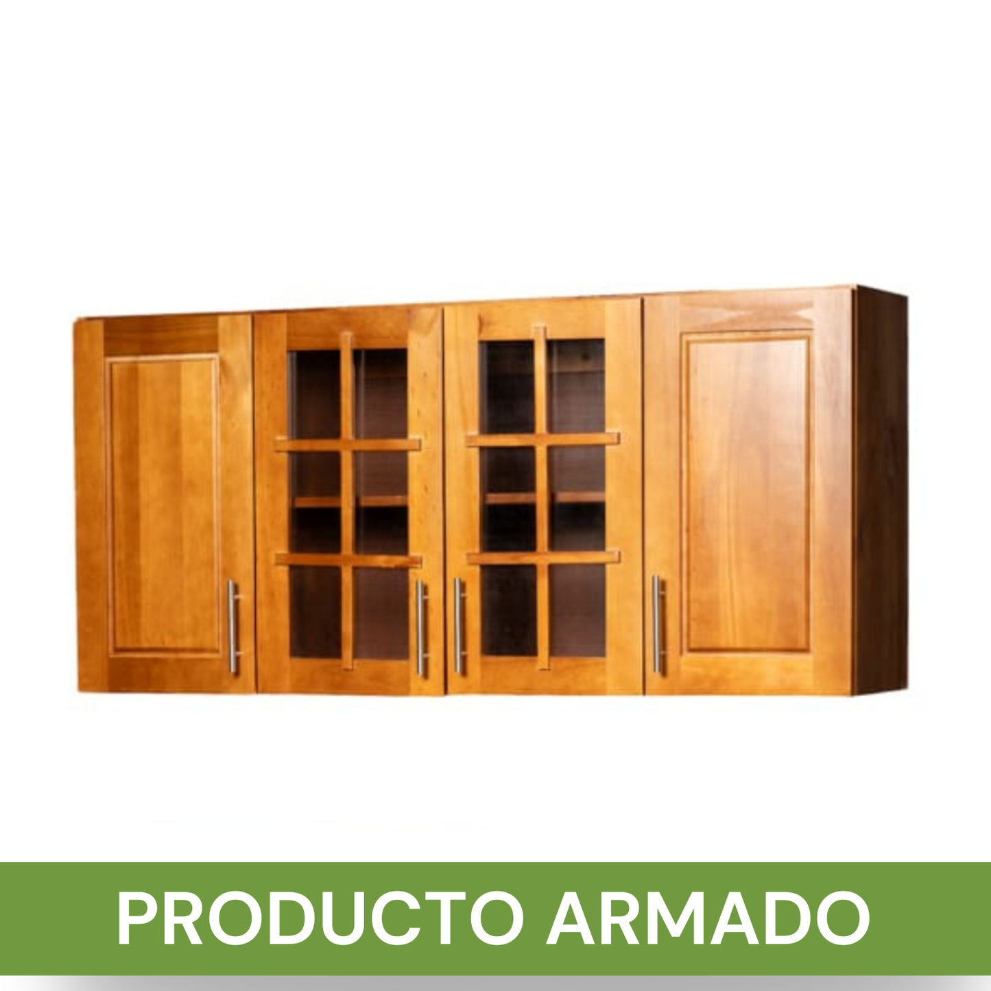 Mueble de Cocina Set Elevacion y base Berin Madera Nogal 4 Puertas