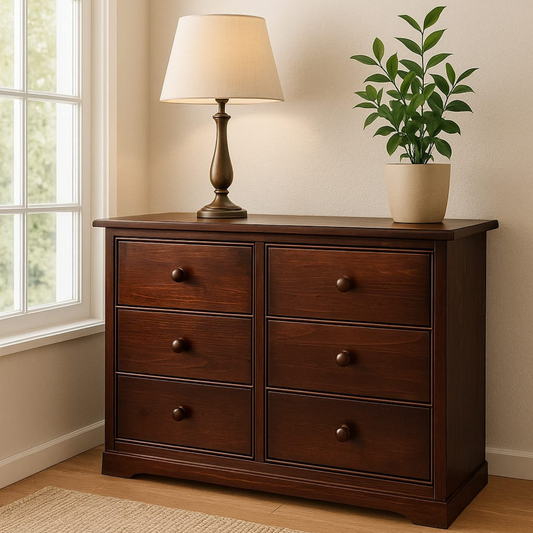 COMODA BERLIN CHOCOLATE 6 CAJONES