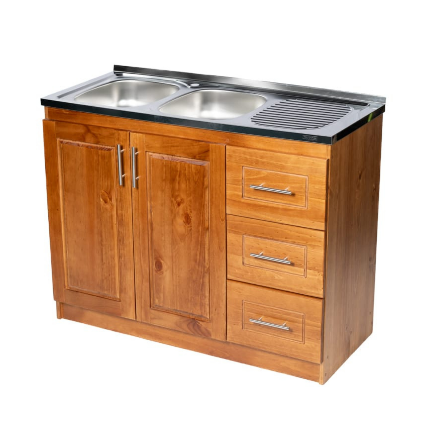 Lavaplato Berlin Madera Nogal 120 cm Derecho