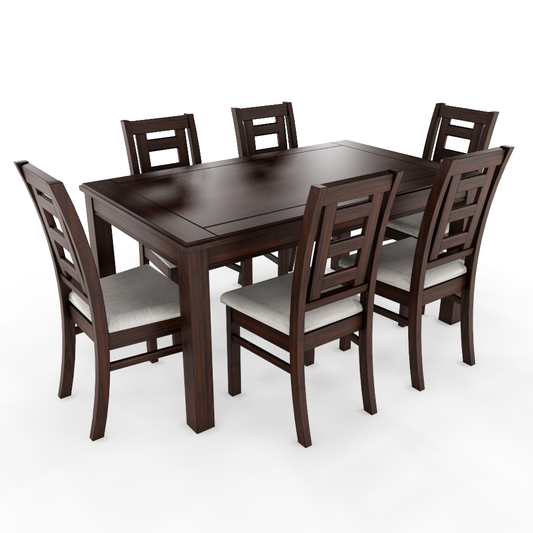 JUEGO DE COMEDOR CHOCOLATE SEVILLA 6 SILLAS