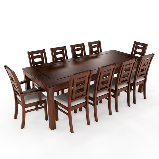 Juego de Comedor Sevilla 10 Personas Nogal Incluye 2 sitiales