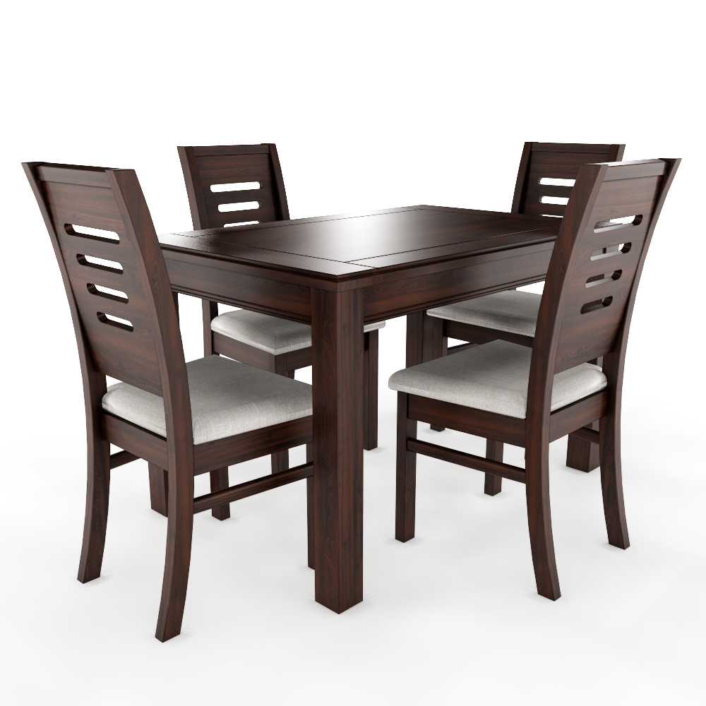 JUEGO DE COMEDOR CHOCOLATE ROMA 4 SILLAS