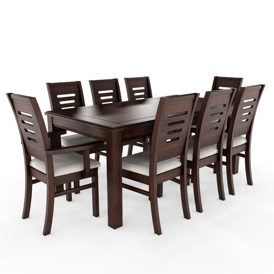 JUEGO DE COMEDOR CHOCOLATE ROMA 8 SILLAS INCLUYE 2 SITIALES
