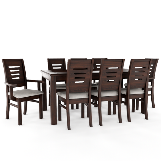 JUEGO DE COMEDOR CHOCOLATE ROMA 8 SILLAS INCLUYE 2 SITIALES