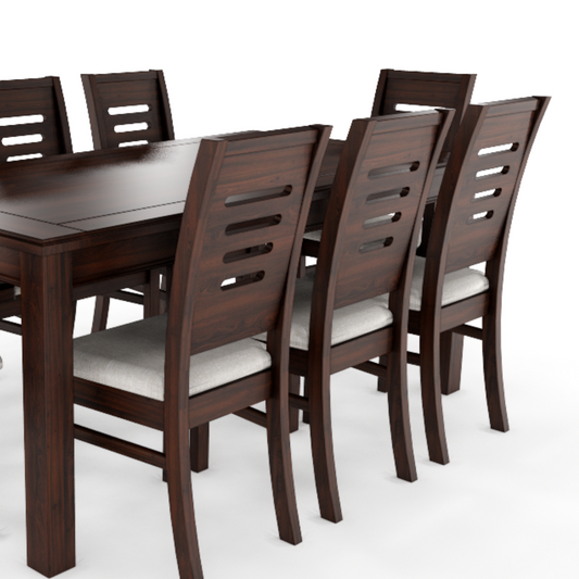 JUEGO DE COMEDOR ROMA CHOCOLATE 8 PERSONAS