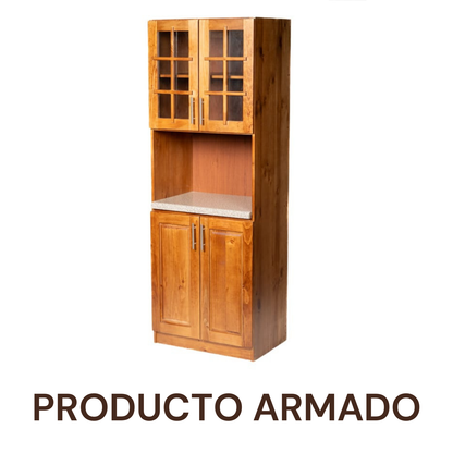Mueble de Cocina para Microondas Berin Madera Nogal