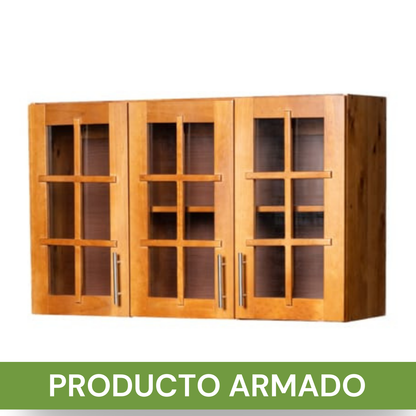 Mueble de Cocina Set Elevacion y base Berin Madera Nogal 3 Puertas