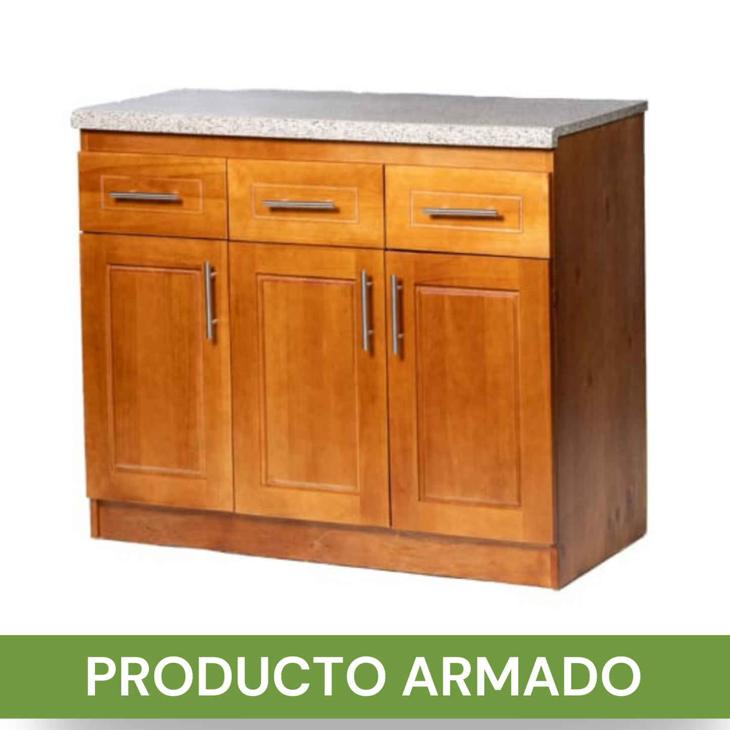 Mueble de Cocina Set Elevacion y base Berin Madera Nogal 3 Puertas