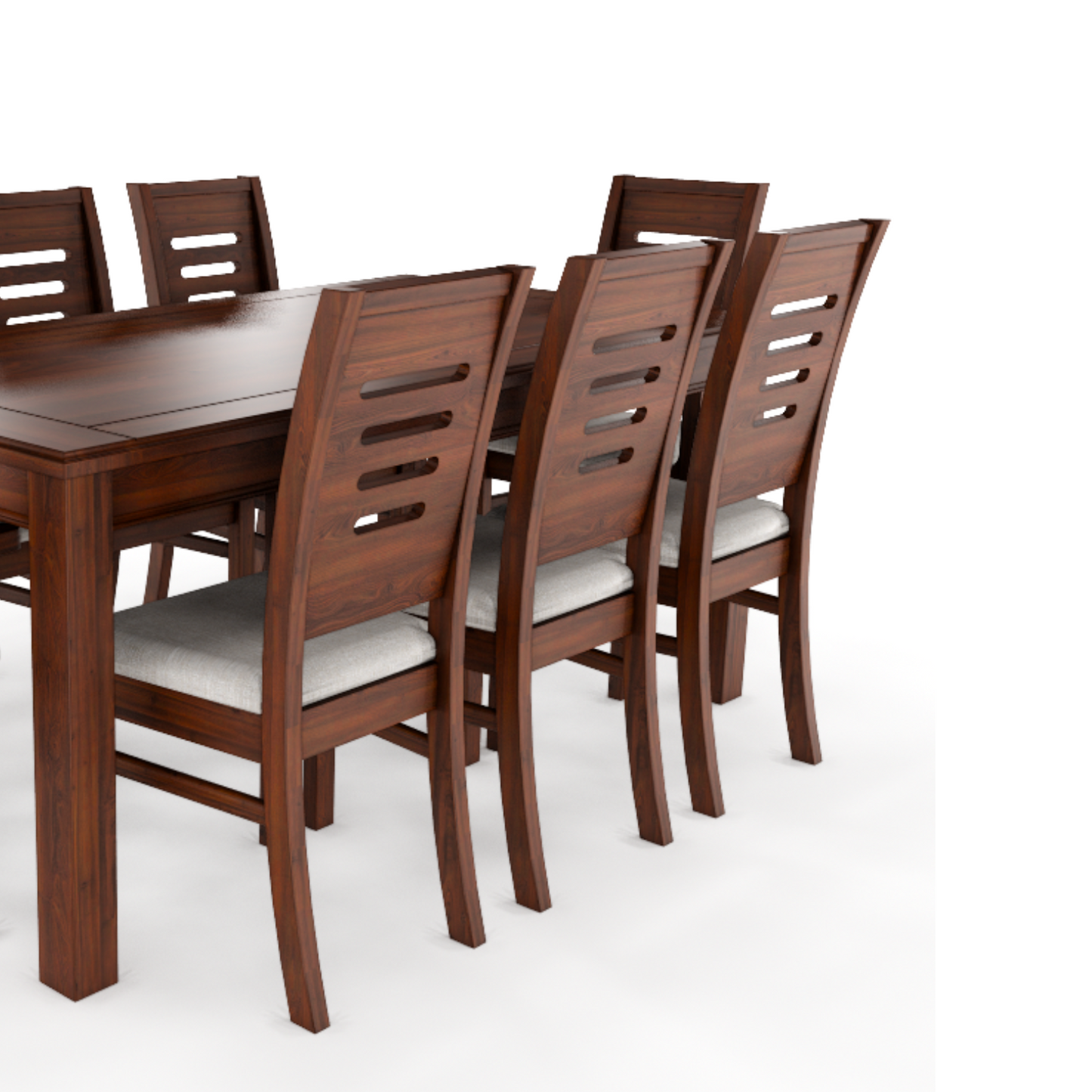 JUEGO DE COMEDOR ROMA NOGAL 8 PERSONAS