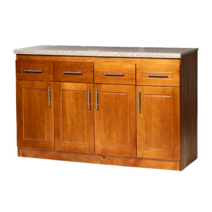 Mueble de Cocina Berlin Madera Nogal Base 4 Puertas