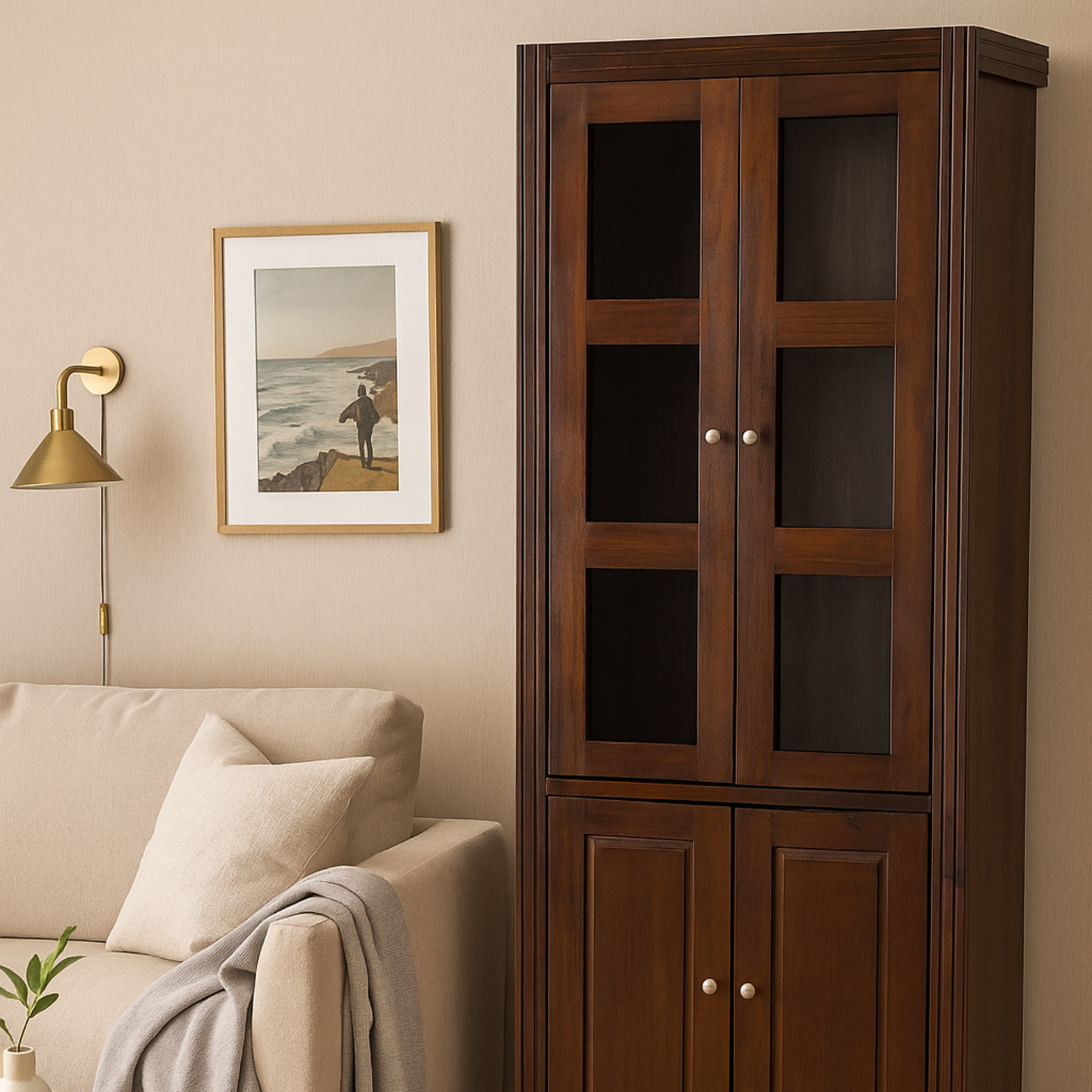 VITRINA BERLIN 2 CUERPOS CHOCOLATE