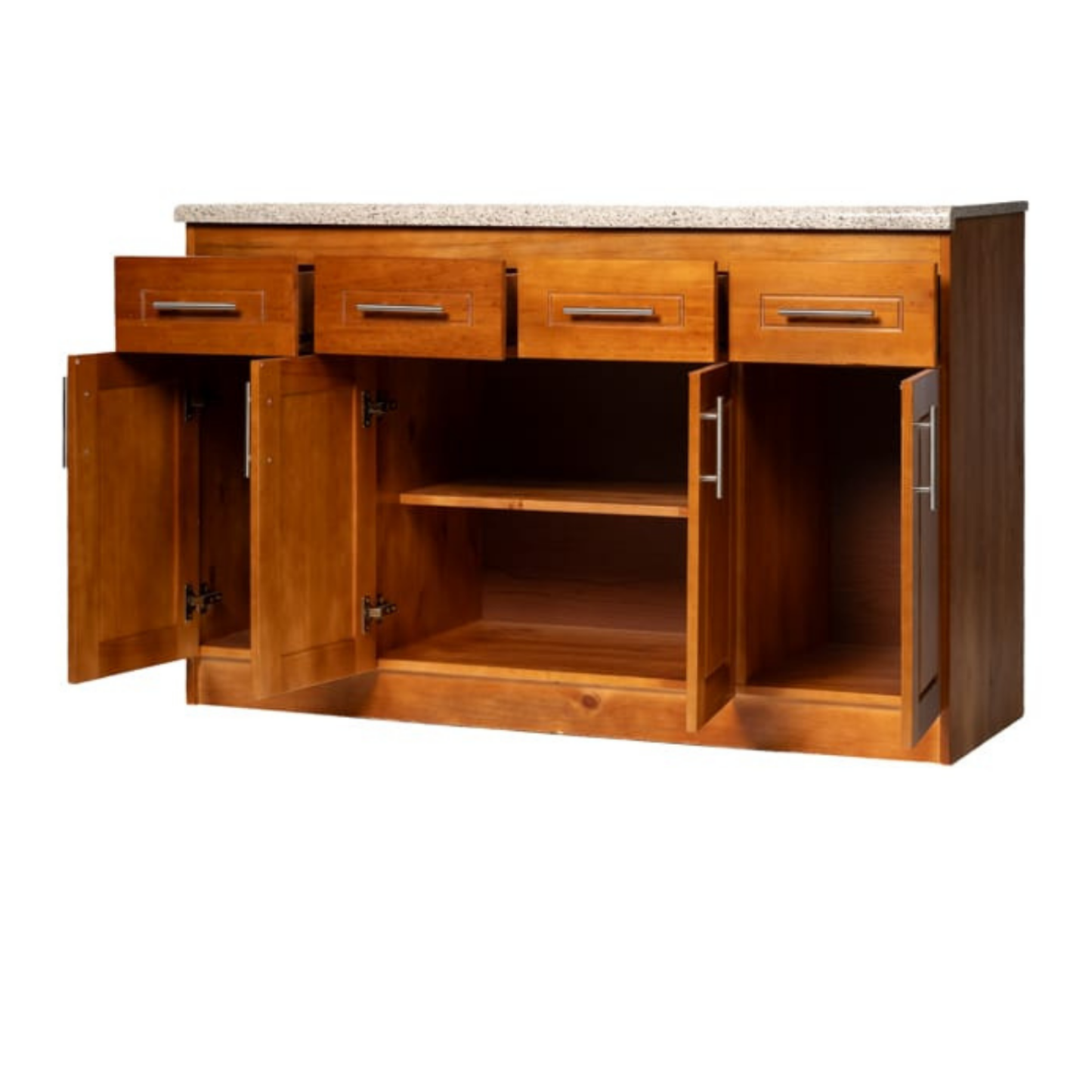 Mueble de Cocina Berlin Madera Nogal Base 4 Puertas