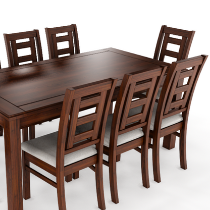 JUEGO DE COMEDOR SEVILLA NOGAL 8 PERSONAS