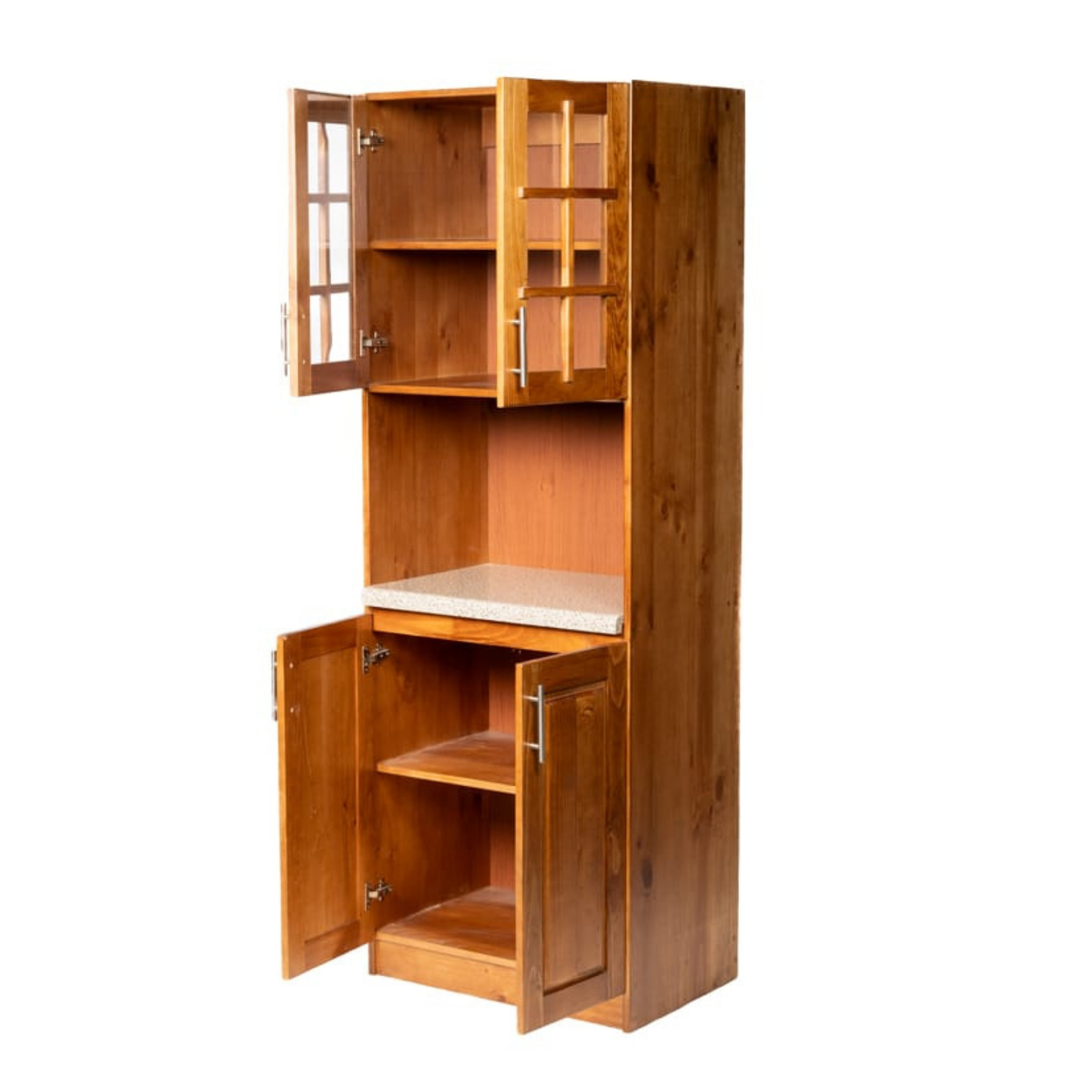 Mueble de Cocina para Microondas Berin Madera Nogal