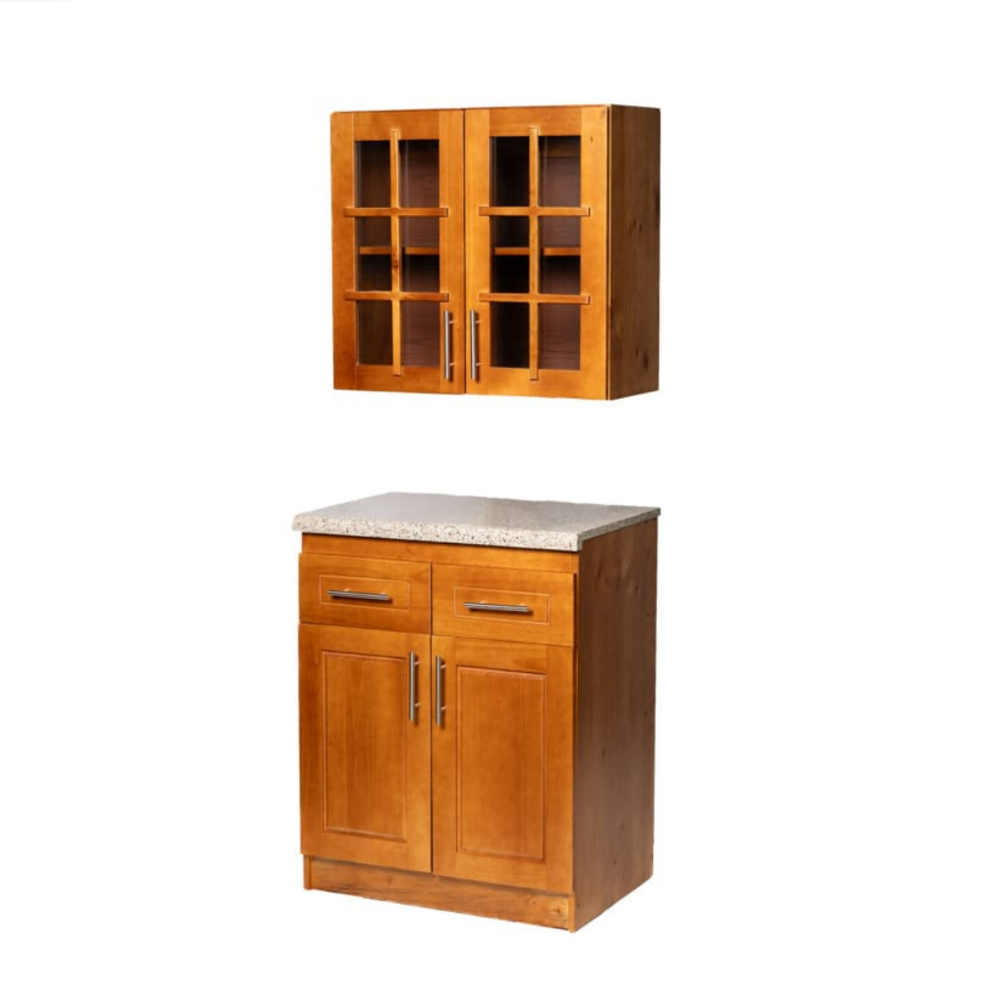 Mueble de Cocina Set Elevacion y base Berin Madera Nogal 2 Puertas