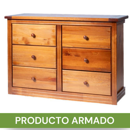 COMODA BERLIN NOGAL 6 CAJONES