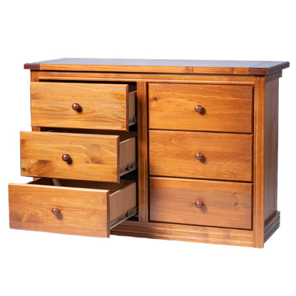 COMODA BERLIN NOGAL 6 CAJONES