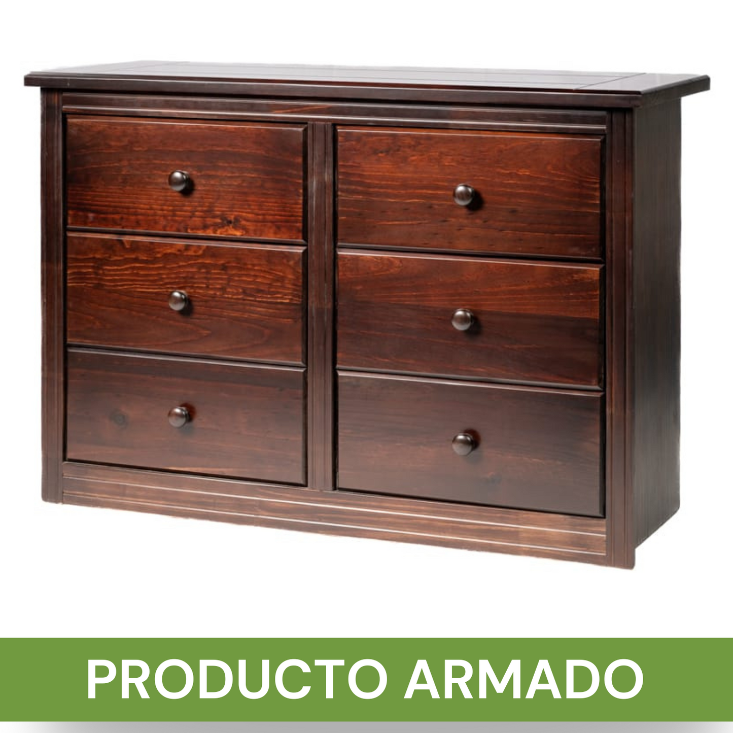 COMODA BERLIN CHOCOLATE 6 CAJONES