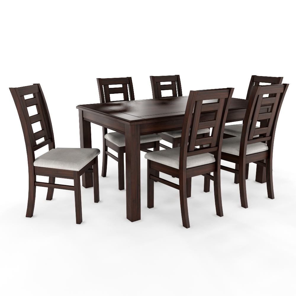 JUEGO DE COMEDOR CHOCOLATE SEVILLA 6 SILLAS