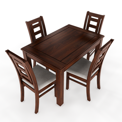 JUEGO DE COMEDOR NOGAL SEVILLA 4 SILLAS