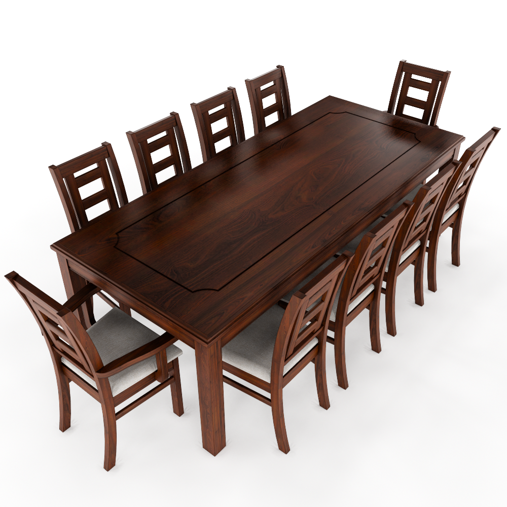 Juego de Comedor Sevilla 10 Personas Nogal Incluye 2 sitiales