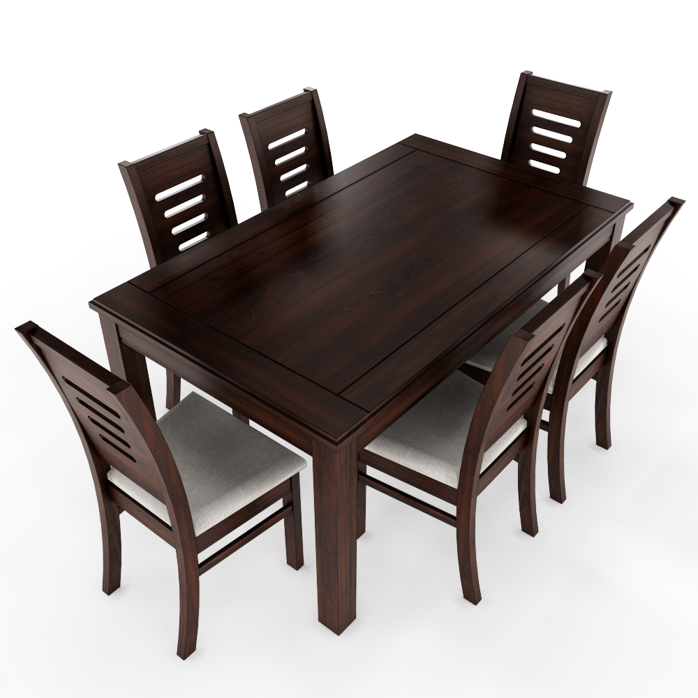 JUEGO DE COMEDOR CHOCOLATE ROMA 6 SILLAS