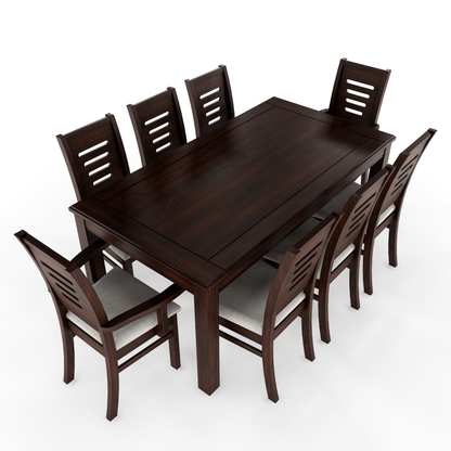 JUEGO DE COMEDOR CHOCOLATE ROMA 8 SILLAS INCLUYE 2 SITIALES