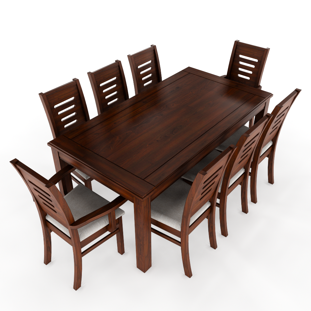 JUEGO DE COMEDOR NOGAL ROMA 8 SILLAS INCLUYE 2 SITIALES