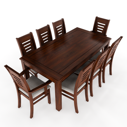 JUEGO DE COMEDOR NOGAL ROMA 8 SILLAS INCLUYE 2 SITIALES