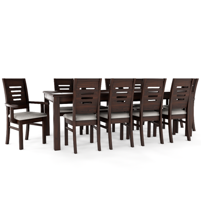 Juego de Comedor Roma 10 Personas Chocolate Incluye 2 Sitiales