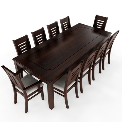 Juego de Comedor Roma 10 Personas Chocolate Incluye 2 Sitiales