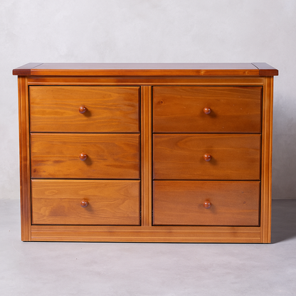 COMODA BERLIN NOGAL 6 CAJONES