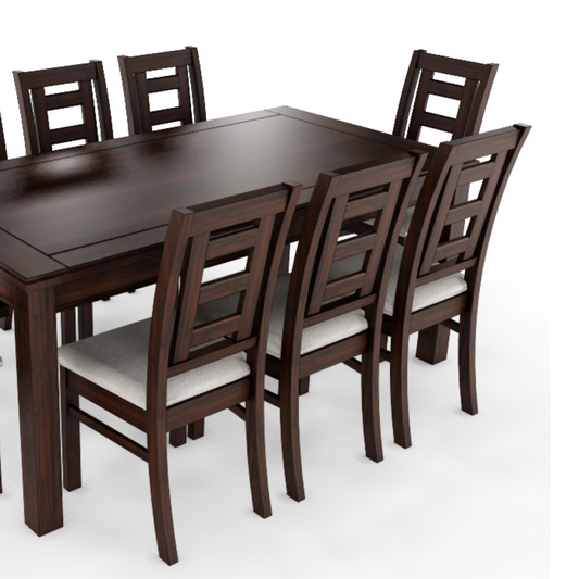 JUEGO DE COMEDOR SEVILLA CHOCOLATE 8 PERSONAS