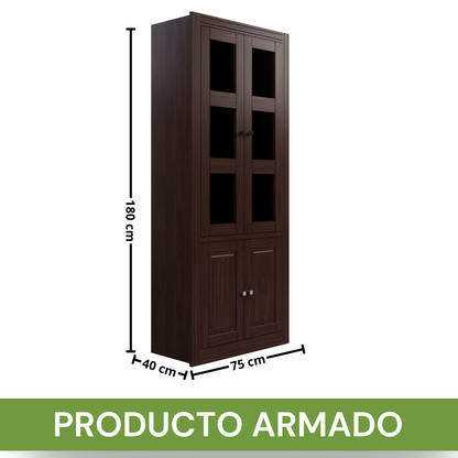 VITRINA BERLIN 2 CUERPOS CHOCOLATE