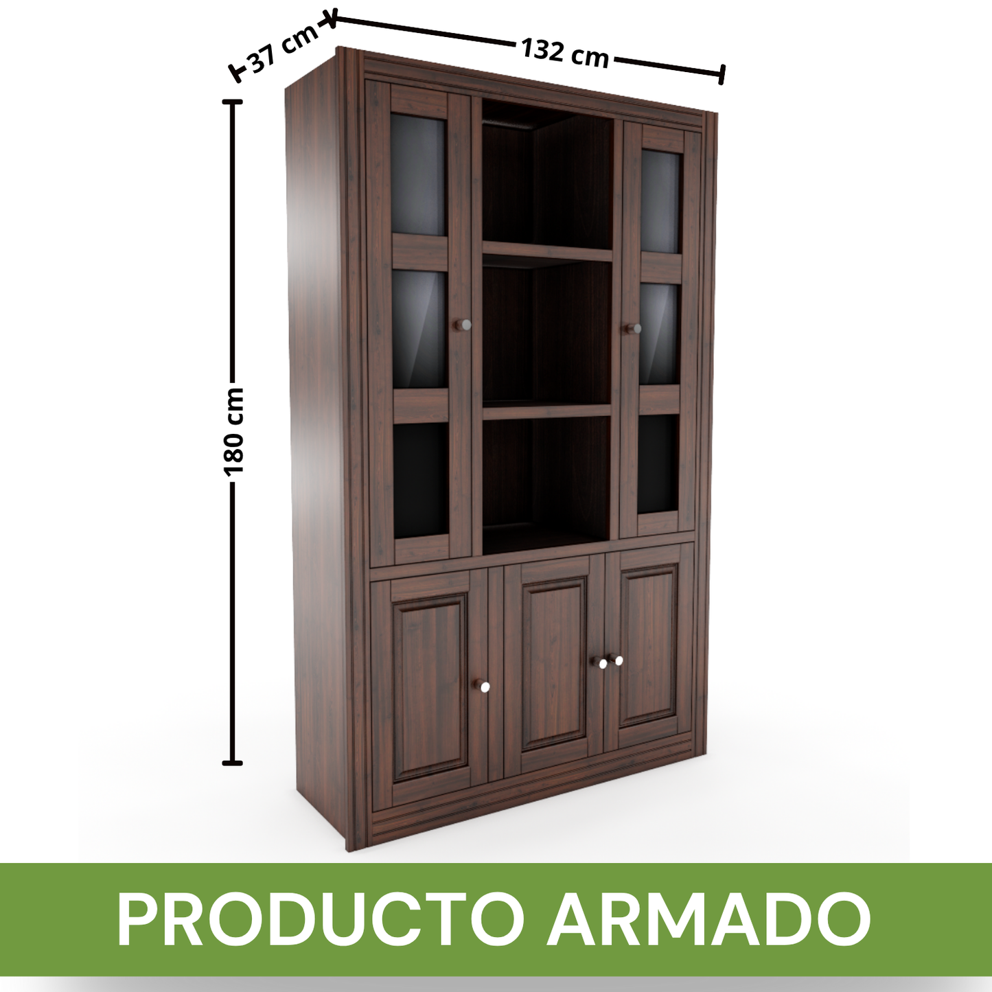 VITRINA BERLIN 3 CUERPOS CHOCOLATE