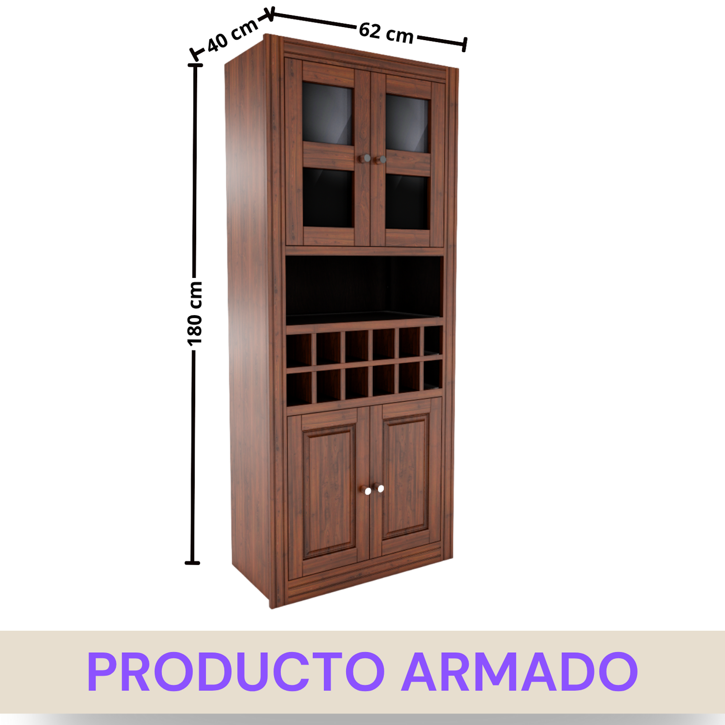 VITRINA BAR BERLIN NOGAL